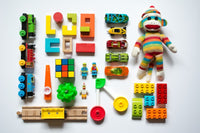 Wooden Stacking Toy colorful rings detail