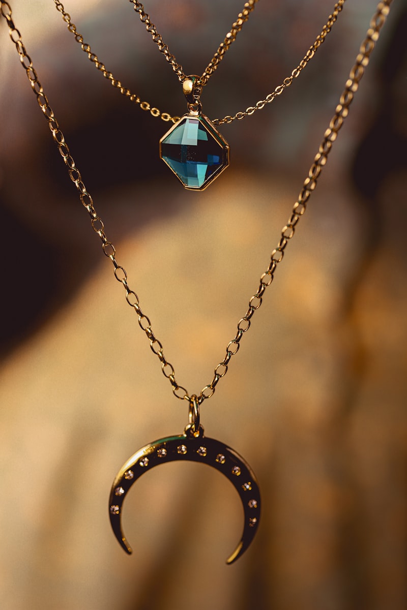 Celestial Pendant Necklace - Gold moon and star necklace